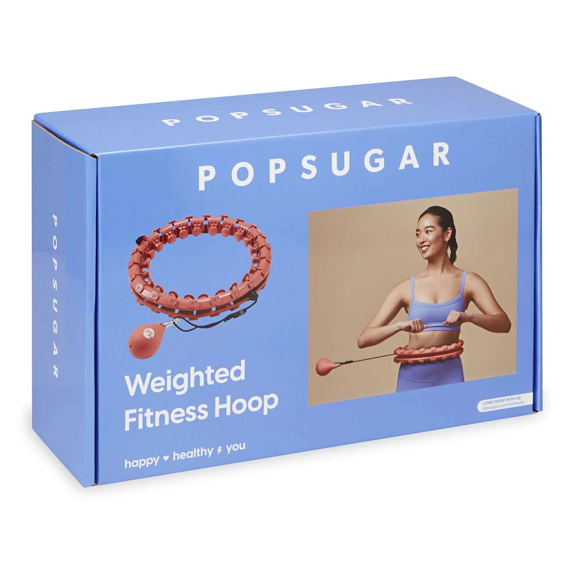 Weighted Fitness Hoop, Adjustable Diameter, One Hoop and Weight Attachment