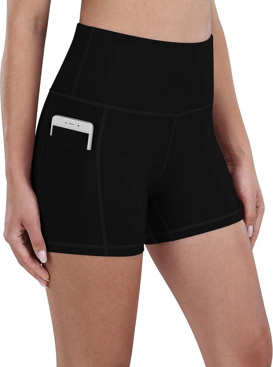 2 Pack 8" /5" Biker Shorts for Women with Pockets, High Waist Workout Shorts for Women Compression Yoga Shorts