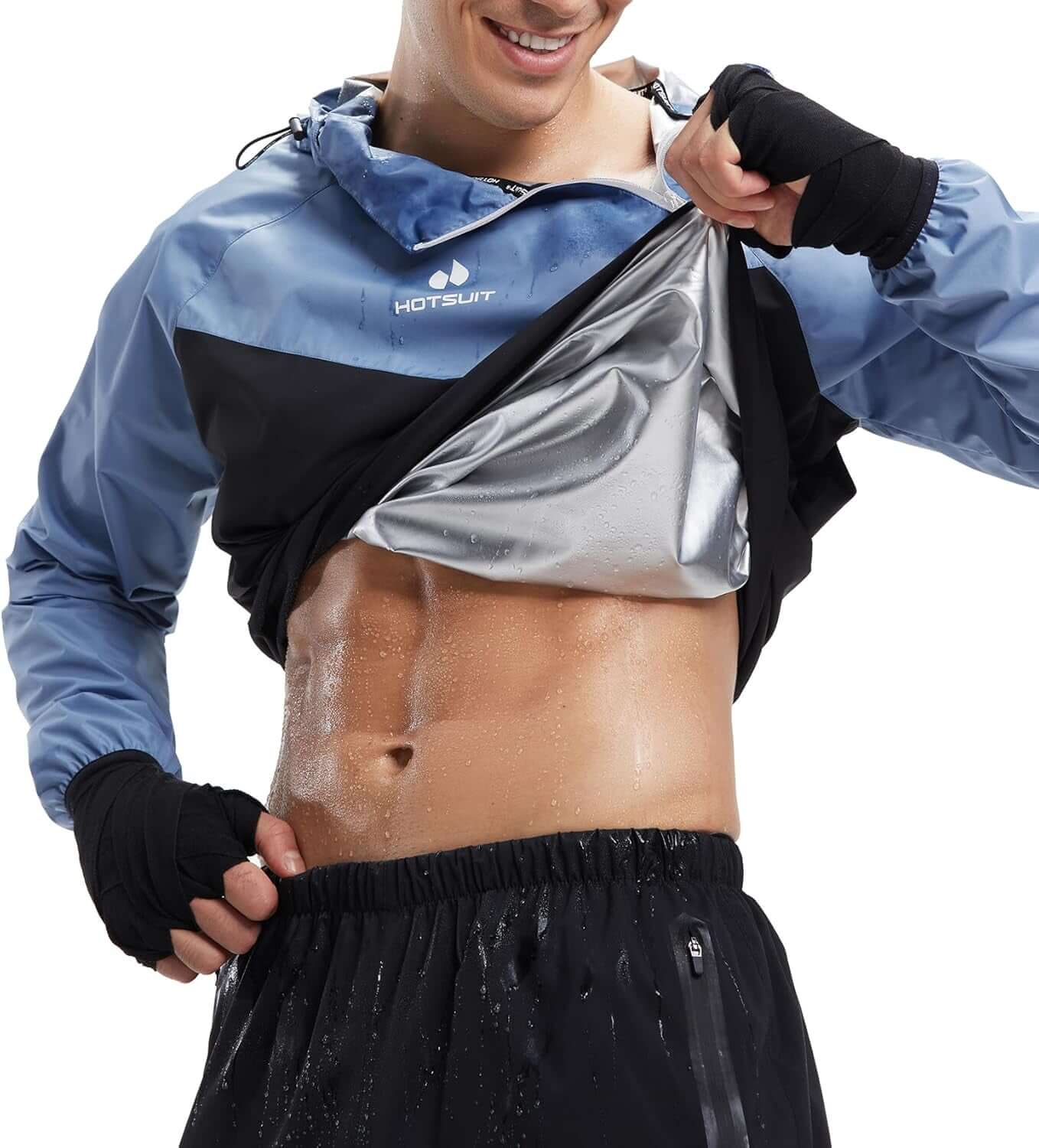 Sauna Suit for Men Sweat Sauna Jacket Pant Gym Workout Sweat Suits