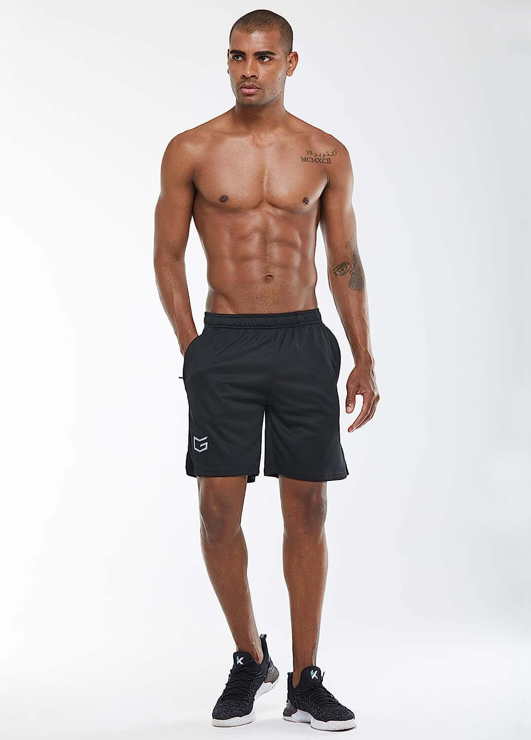Men'S 2 Pack 7" Workout Running Shorts Quick Dry Lightweight Gym Shorts with Zip Pockets