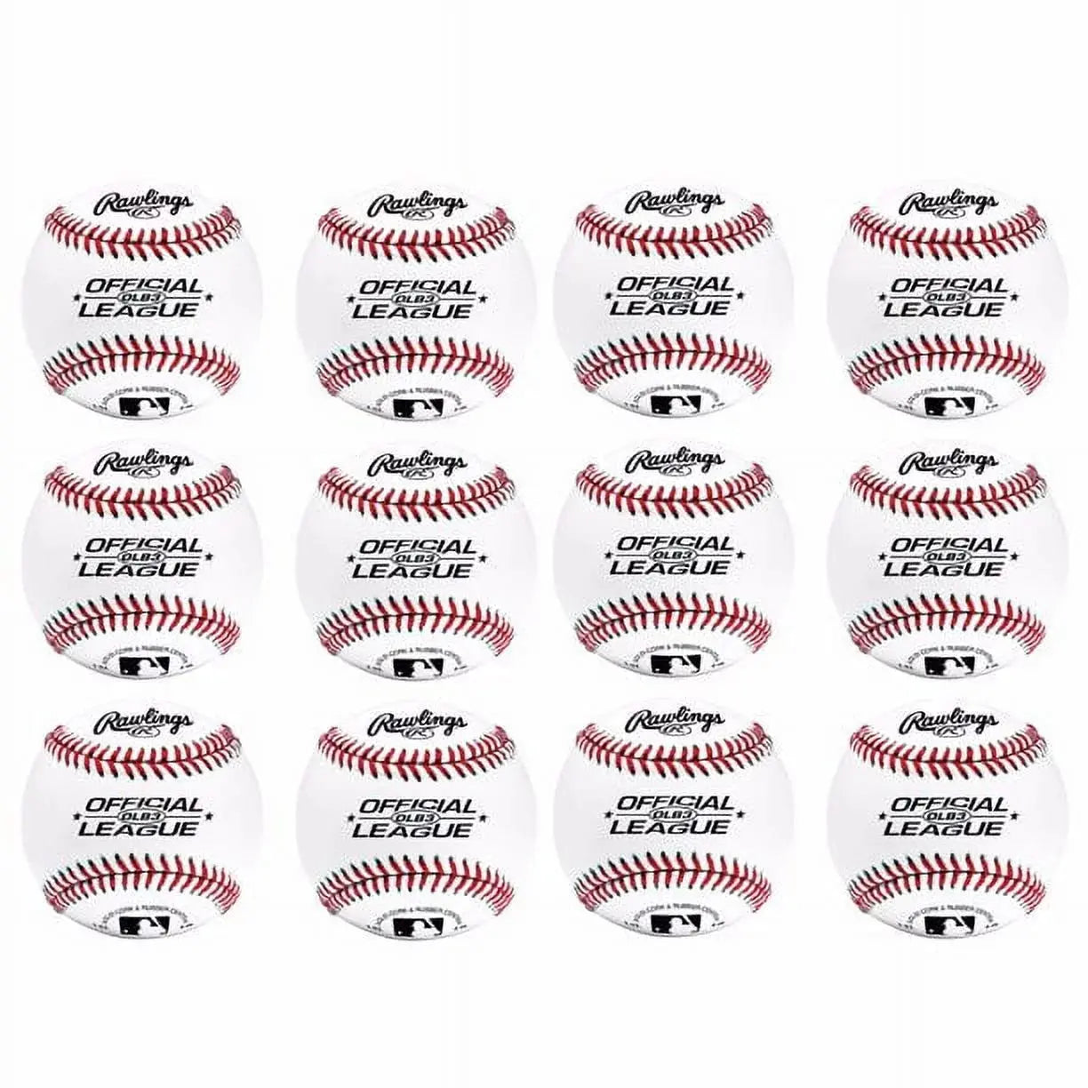 (6 Pack)  OLB3 Official League Recreational Use Baseball, Single Ball