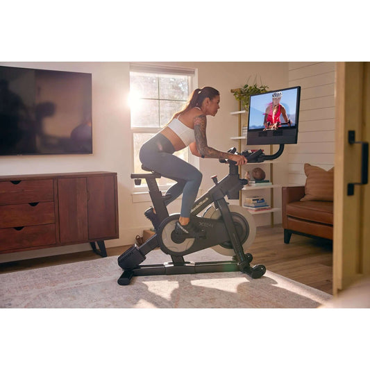 X24 Bike: Pivoting HD Touchscreen, Auto Resistance & Incline, Silent Magnetic Resistance™, Autobreeze™ Fan, 2-Sided Pedals & Ifit Membership for Interactive Workouts
