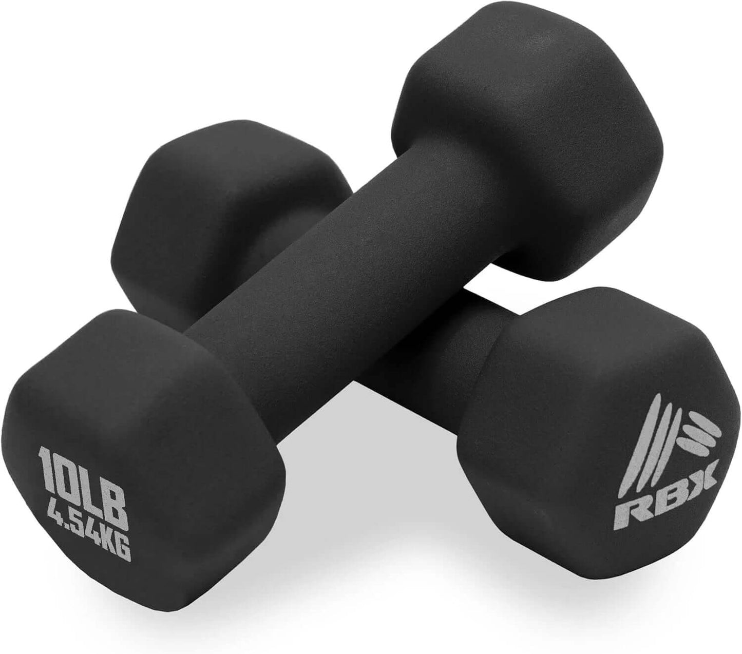 Weights Dumbbells Set - Neoprene Arm Weights with Non-Slip Grip, Training, Workout, Fitness, 10Lb