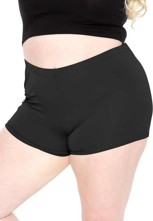 Women'S plus Size Nylon/Spandex Booty Shorts | X-Large - 3X