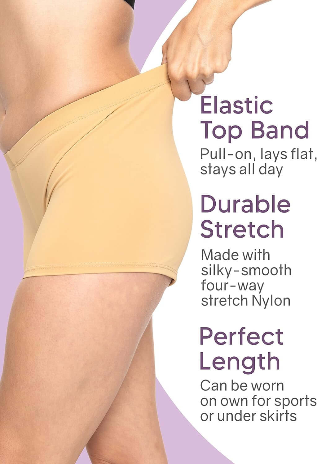 Women'S plus Size Nylon/Spandex Booty Shorts | X-Large - 3X