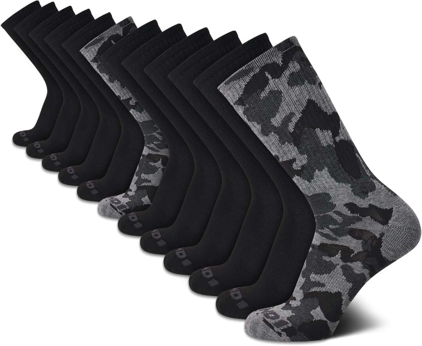 Men'S Crew Socks - 12 Pack Performance Cushion Comfort Crew Socks - Breathable Athletic Socks for Men (6-12.5)